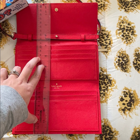 Kate Spade | Bright Red Wallet w/ Strap - Picture 13 of 13